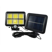 LED Соларна лампа със сензор за движение и подвижен панел 6 светодиода